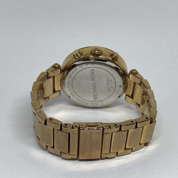Michael Kors Parker MK5491 Women's Gold Stainless Steel Analog Dial Watch VK717 - Picture 10 of 12
